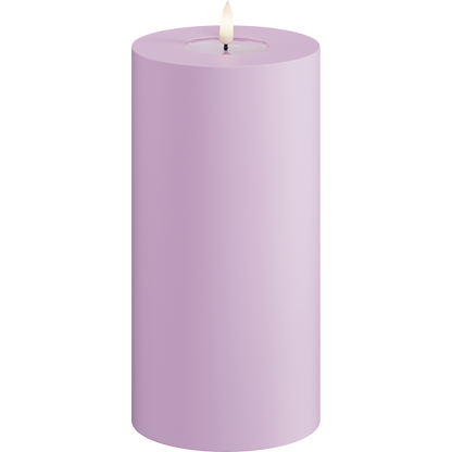 Led-kynttilä ulkokäyttöön Vaalea violetti (Lavendel) halk. 10 cm