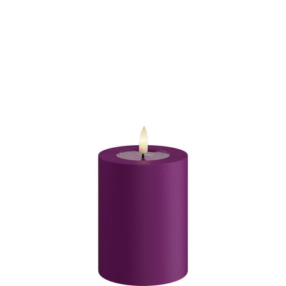 Led-kynttilä ulkokäyttöön Violetti (Violet) halk. 7,5 cm