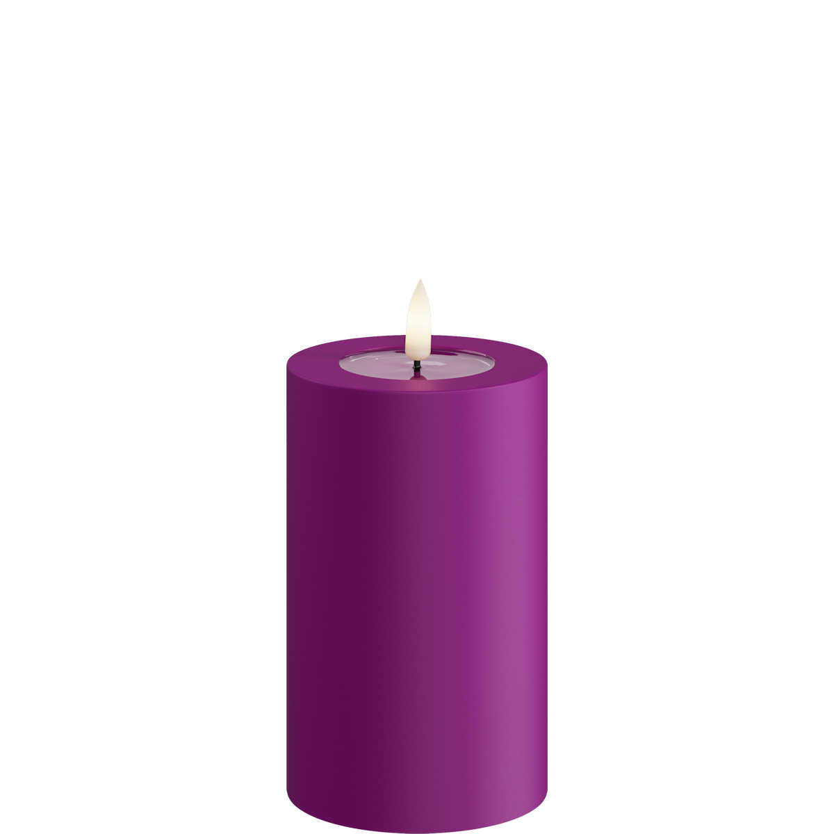Led-kynttilä ulkokäyttöön Violetti (Violet) halk. 7,5 cm