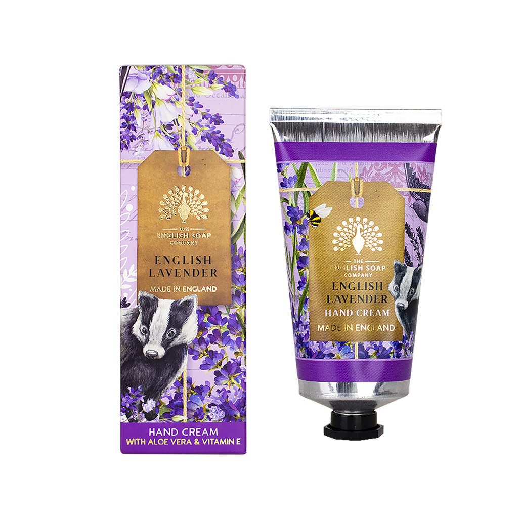 Nestesaippua, käsivoide ja palasaippua lahjalaatikko laventeli - English Lavender