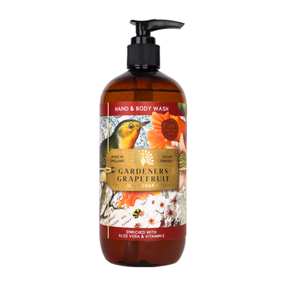 Puutarhurin palasaippua, käsivoide ja saippuapussi lahjalaatikko Gardeners Pink Grapefruit