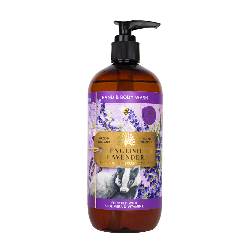 Palasaippua, käsivoide ja saippuapussi lahjalaatikko laventeli - English Lavender