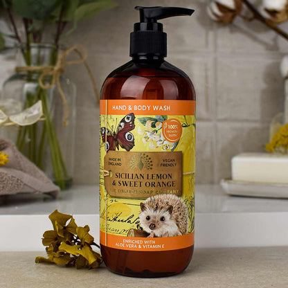 Nestesaippua Sitruuna ja appelsiini - Sicilian Lemon and Sweet Orange Hand and Body Wash 500 ml