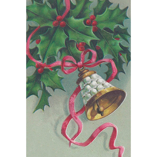 Joulukortit peltirasiassa Vintage Christmas (joulupukki ja lahjasäkki)