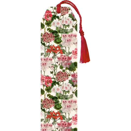 Kirjanmerkki Pelargonit