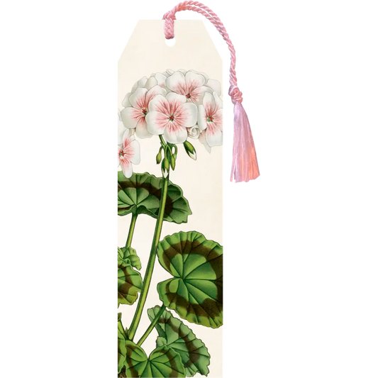 Kirjanmerkki Valkoinen pelargoni