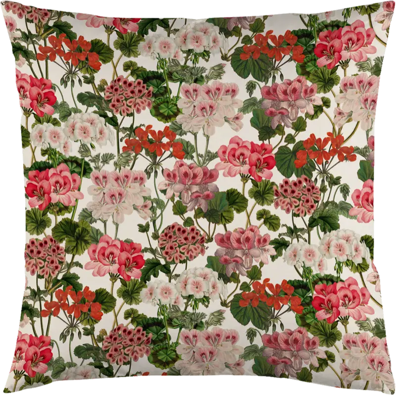 Tyynynpäällinen Pelargonit  50 x 50 cm