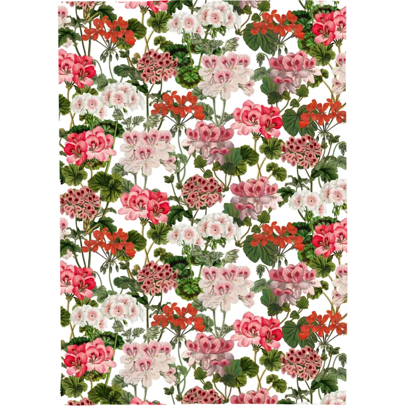 Keittiöpyyhe Pelargonit