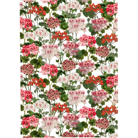 Keittiöpyyhe Pelargonit