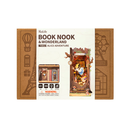 DIY minimaailma kirjahyllyyn - Fall into Wonder Alice Adventure Book Nook