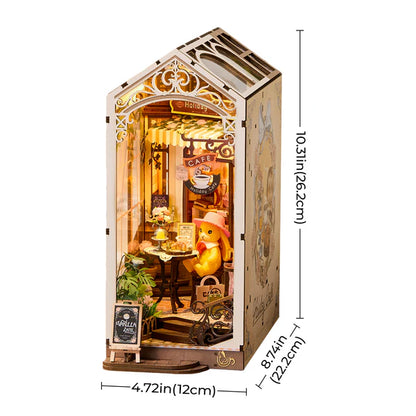 DIY minimaailma kirjahyllyyn - Holiday Cafe Book Nook
