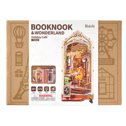 DIY minimaailma kirjahyllyyn - Holiday Cafe Book Nook