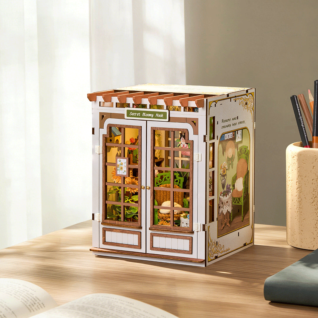 DIY minimaailma kirjahyllyyn - Bloomy Nook Book Nook