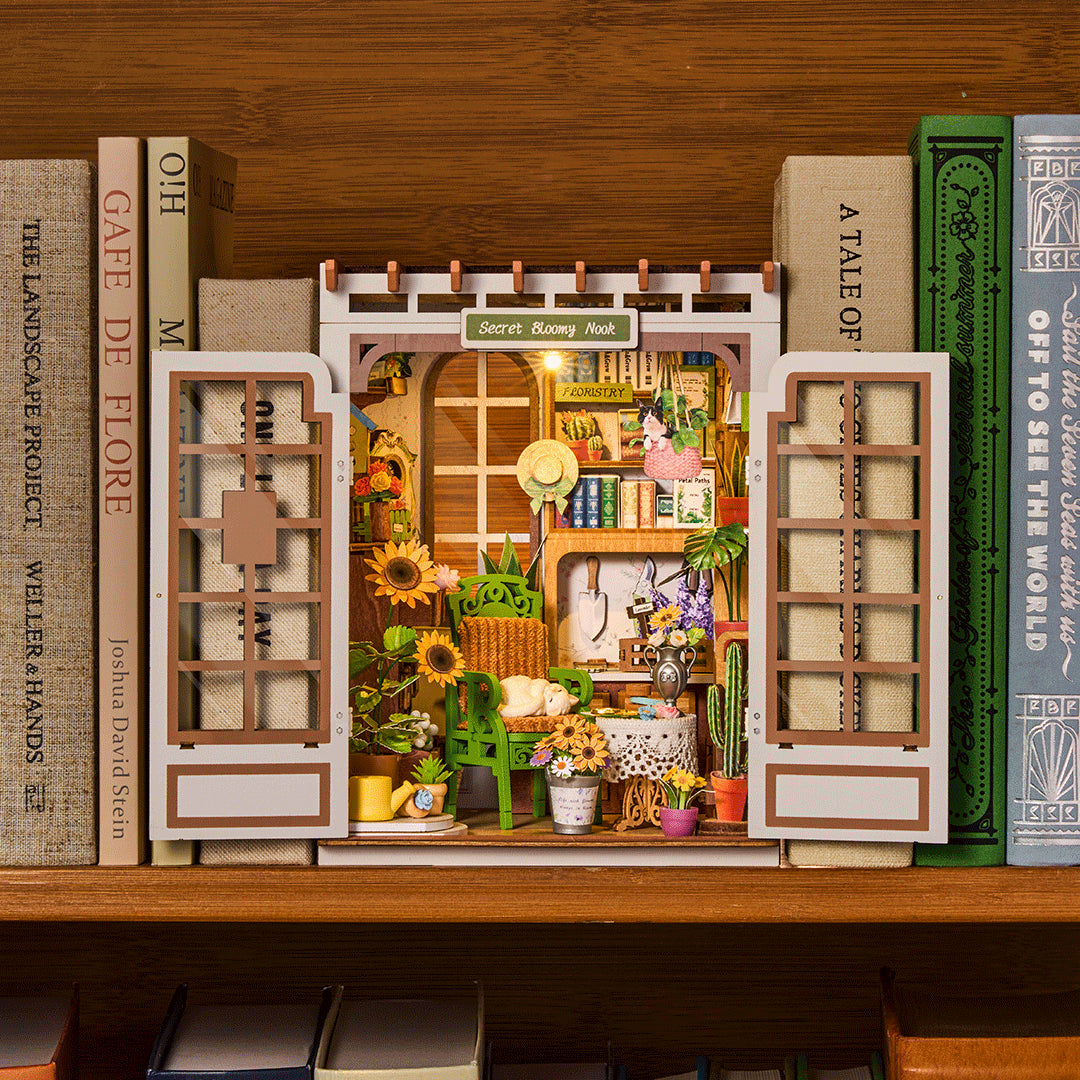DIY minimaailma kirjahyllyyn - Bloomy Nook Book Nook