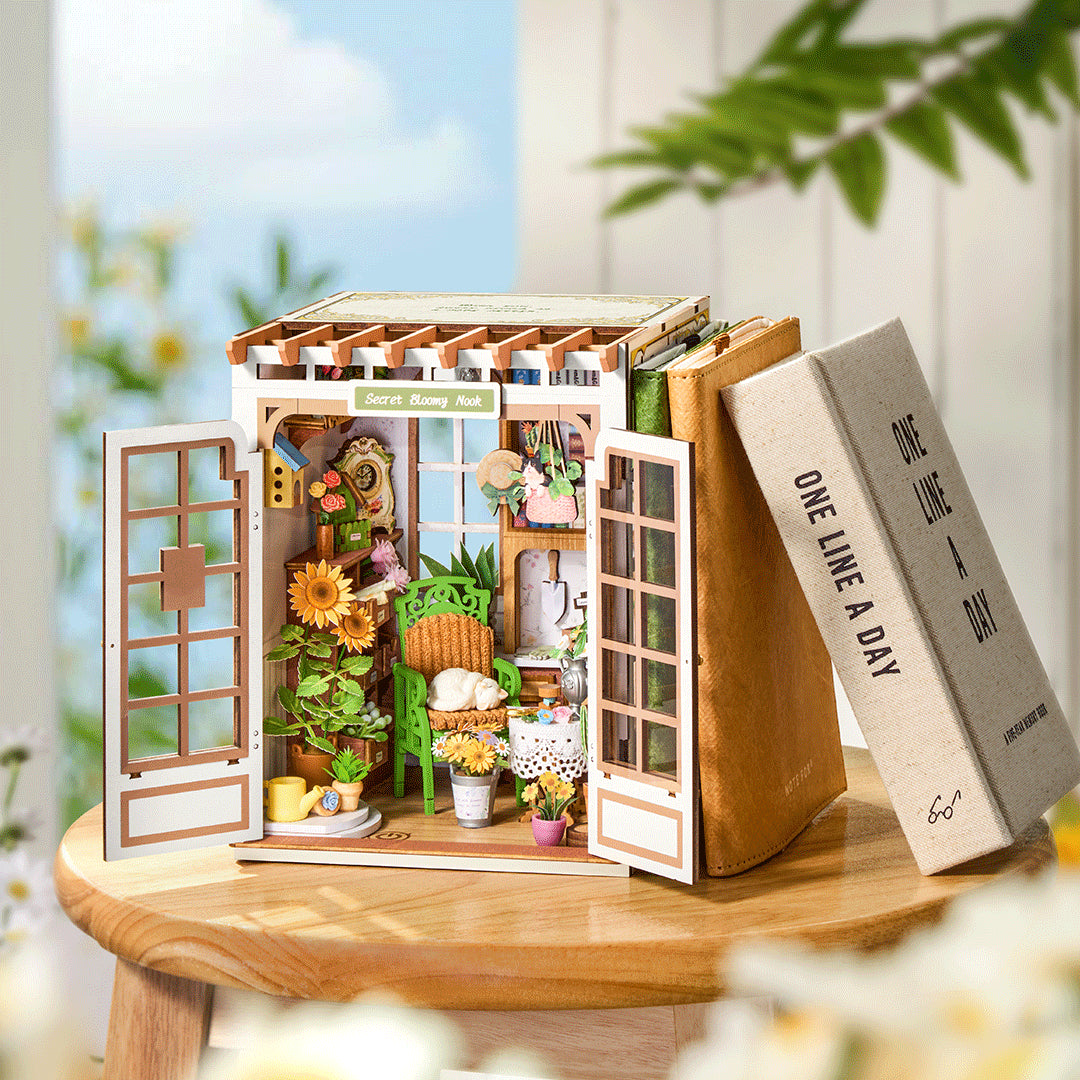 DIY minimaailma kirjahyllyyn - Bloomy Nook Book Nook