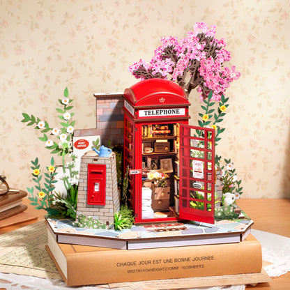 Blossom Book Blooth - Kukkiva puhelinkoppikirjasto - koottava DIY miniatyyri