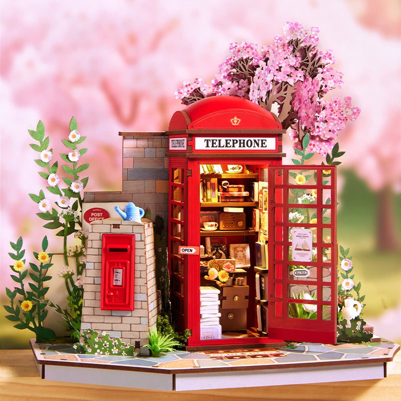 Blossom Book Blooth - Kukkiva puhelinkoppikirjasto - koottava DIY miniatyyri