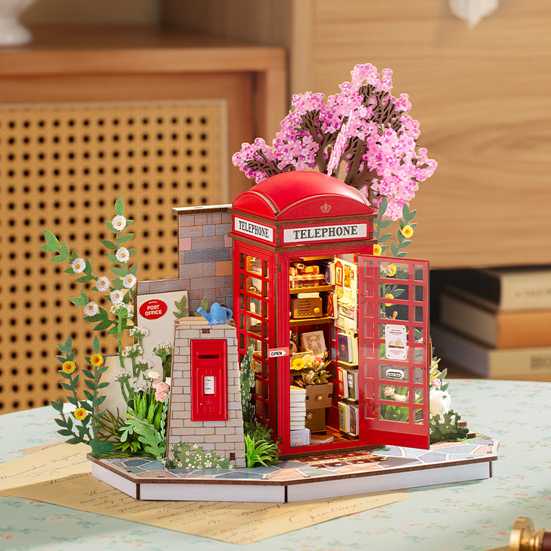 Blossom Book Blooth - Kukkiva puhelinkoppikirjasto - koottava DIY miniatyyri