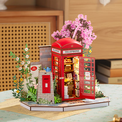 Blossom Book Blooth - Kukkiva puhelinkoppikirjasto - koottava DIY miniatyyri
