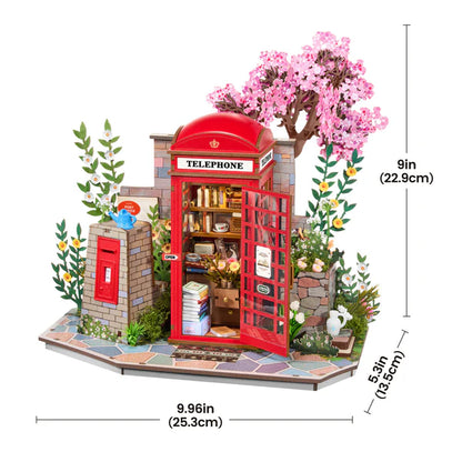 Blossom Book Blooth - Kukkiva puhelinkoppikirjasto - koottava DIY miniatyyri