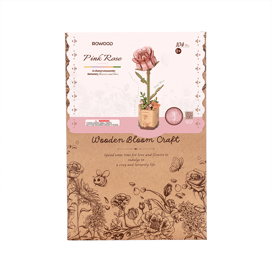 DIY Kukka Vaaleanpunainen ruusu - Pink Rose