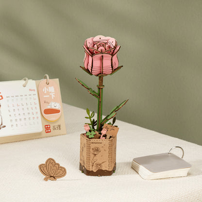 DIY Kukka Vaaleanpunainen ruusu - Pink Rose