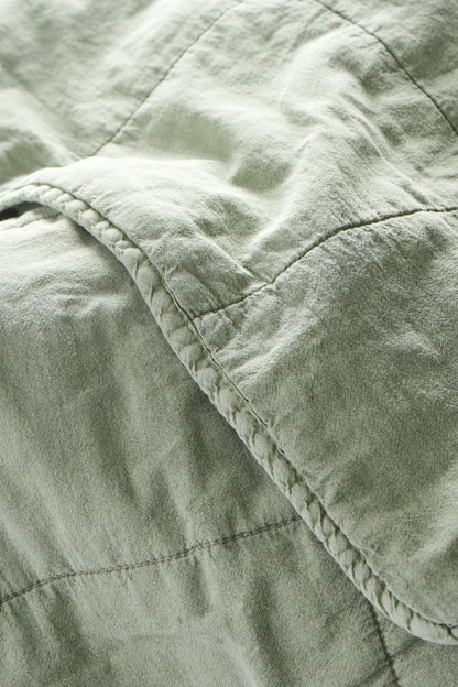 Torkkupeitto - Vintage quilt kivipesty 130 x 180 cm Vaaleanvihreä - Pistachio