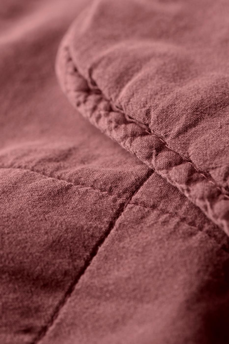 Torkkupeitto - Vintage quilt kivipesty 130 x 180 cm Luumu - Dusty Plum