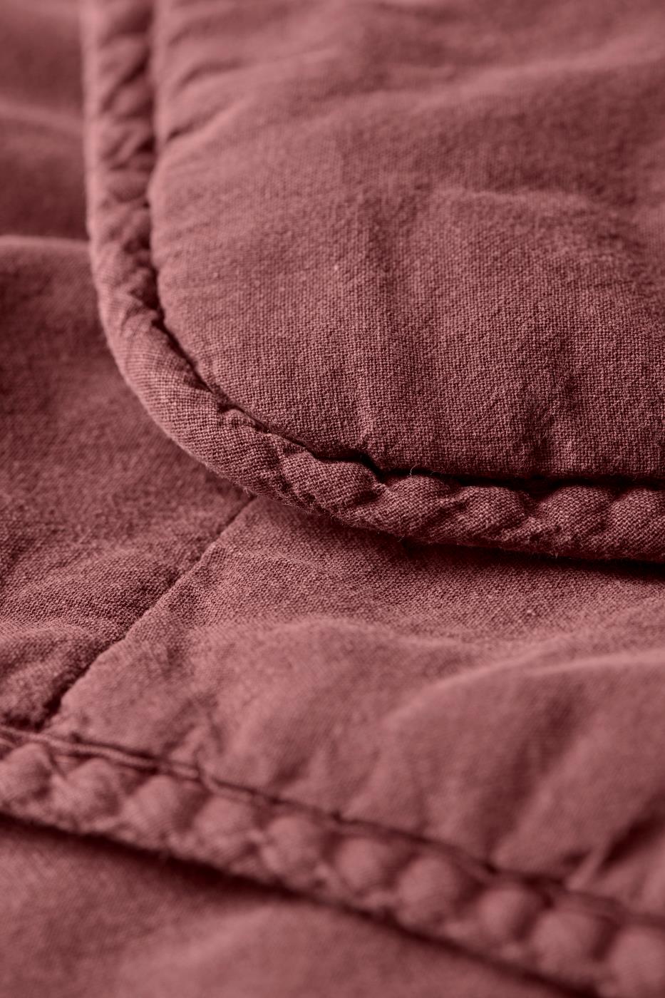 Torkkupeitto - Vintage quilt kivipesty 130 x 180 cm Luumu - Dusty Plum