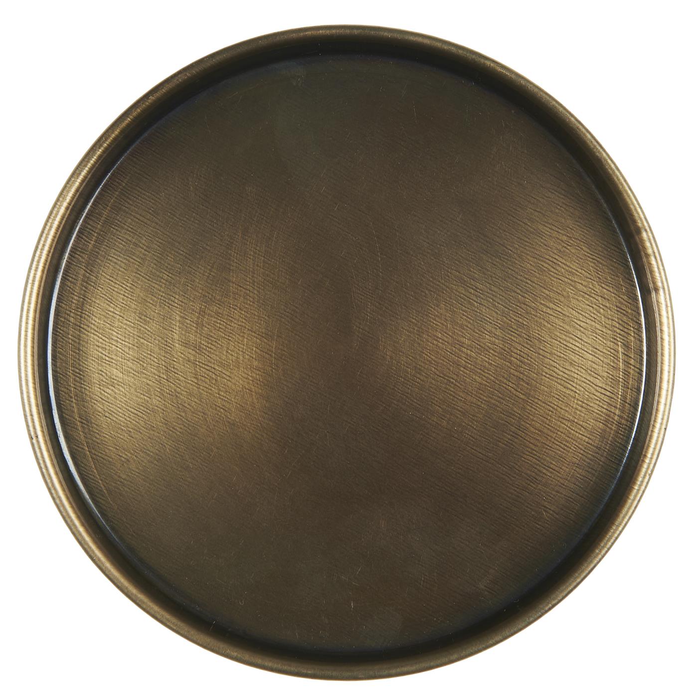 Metallitarjotin antiikkimessinki halkaisija 11 cm