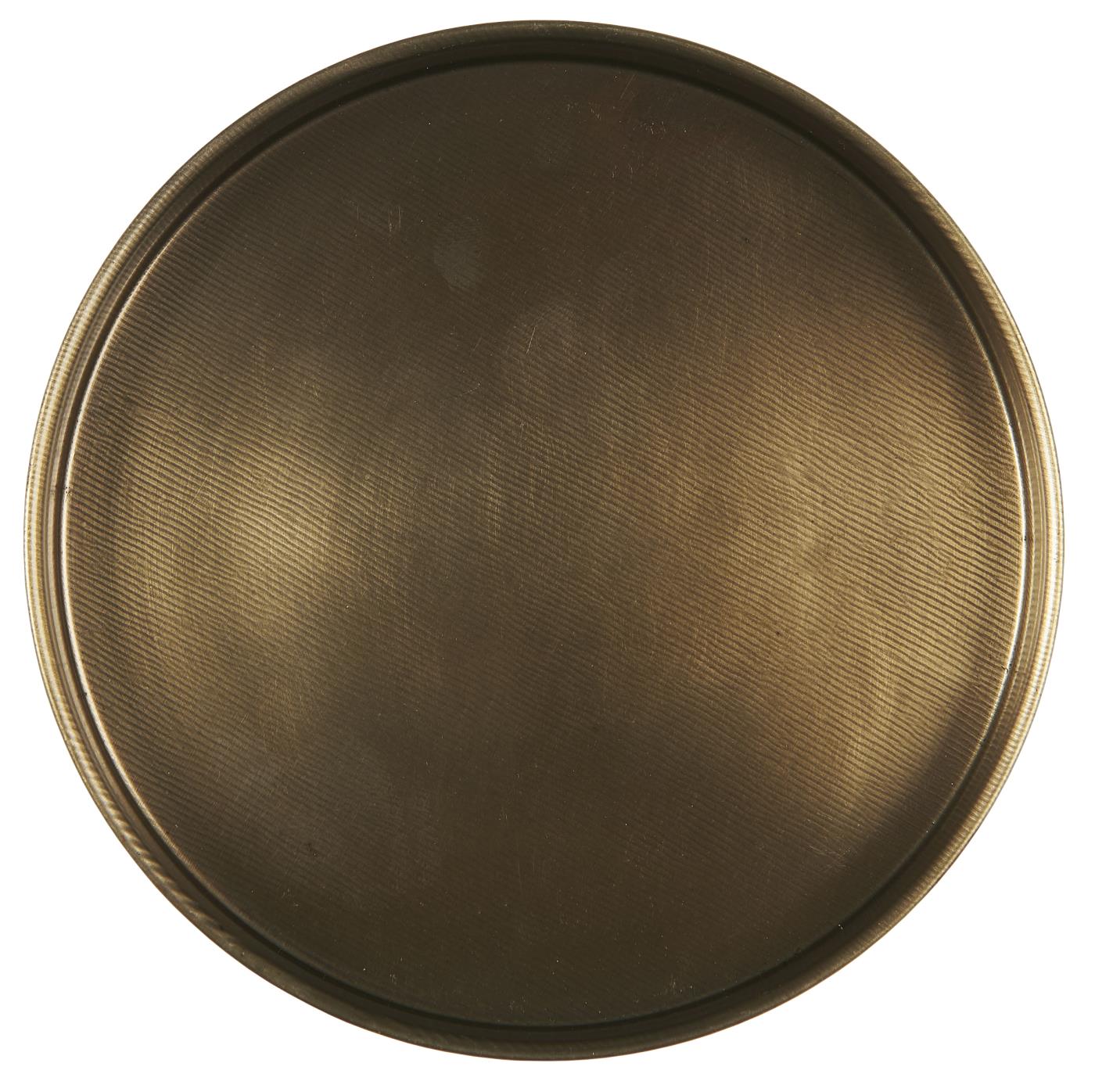 Metallitarjotin antiikkimessinki halkaisija 13 cm