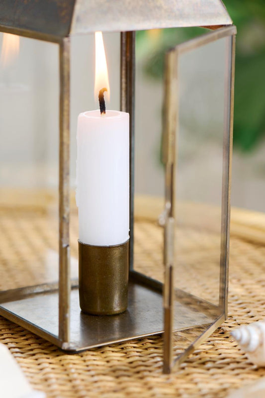 Magneettikynttilänjalka antiikkimessinki