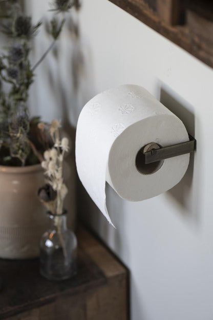 WC-paperiteline seinälle puinen / messinki