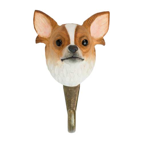 Käsin veistetty seinäkoukku Chihuahua