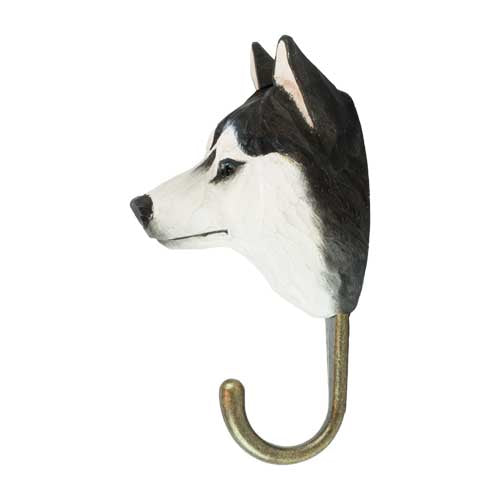 Käsin veistetty seinäkoukku Siperienhusky