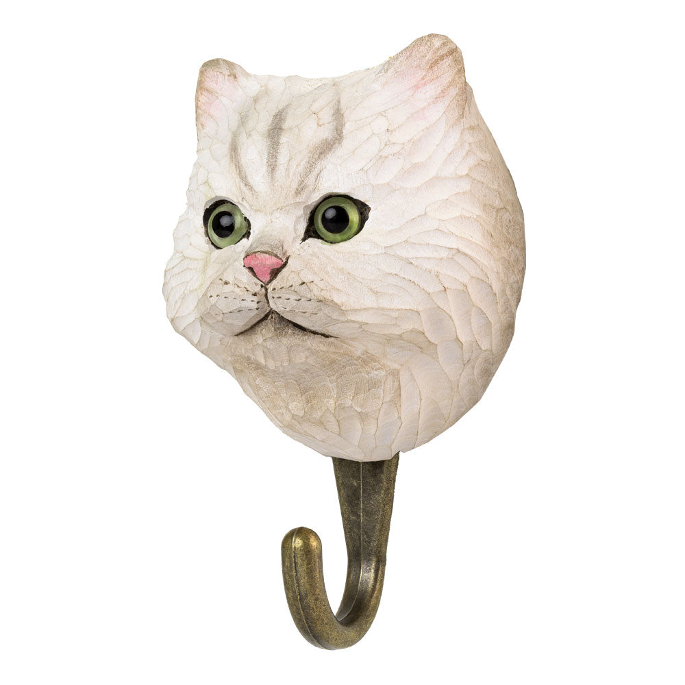 Käsin veistetty seinäkoukku Kissa Persialainen - Persian Cat