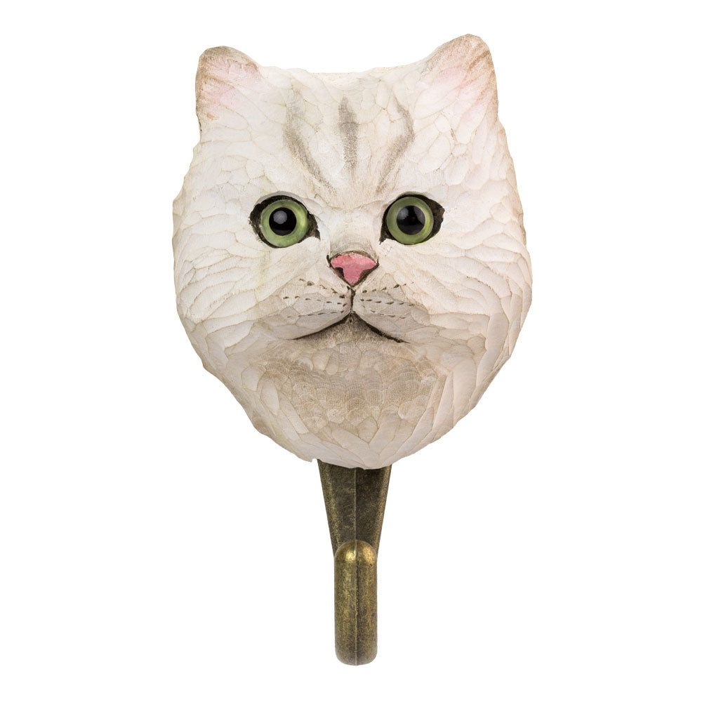 Käsin veistetty seinäkoukku Kissa Persialainen - Persian Cat