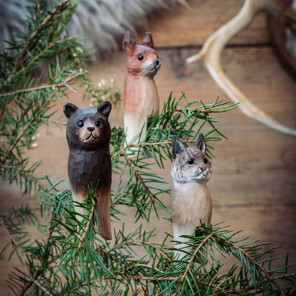 Metsäneläimet koristehahmot - Karhu, ilves ja orava