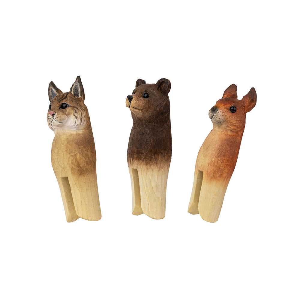 Metsäneläimet koristehahmot - Karhu, ilves ja orava