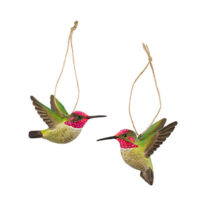 DecoBird Rubiinipartakolibri 2 kpl - Anna's Humingbird