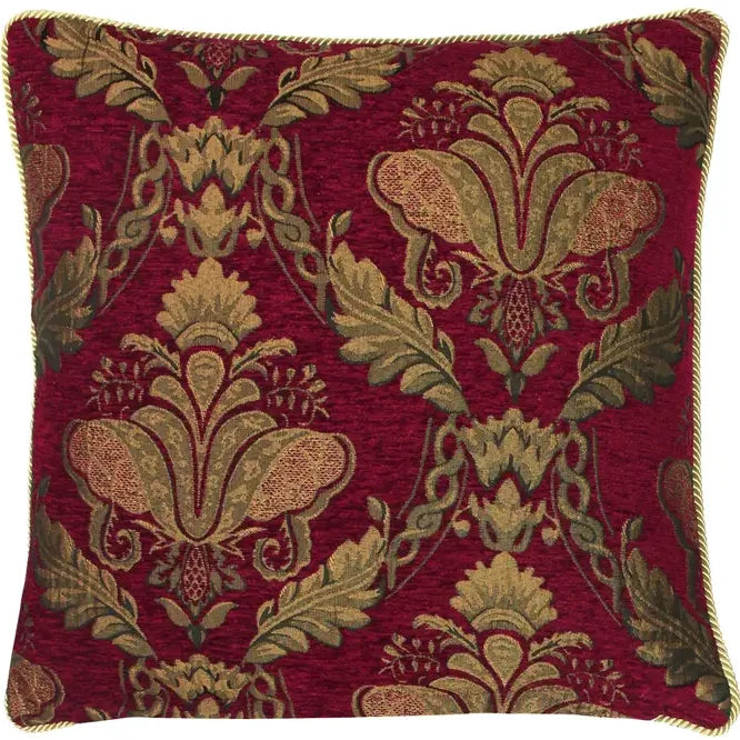 Tyynynpäällinen Jacquard chenille Burgundy 58 x 58 cm