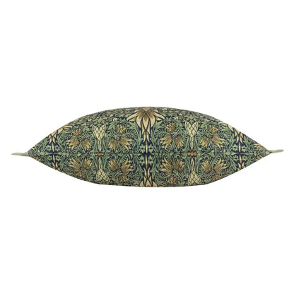 Tyynynpäällinen joka sopii ulkokäyttöön William Morris Snakeshead sinivihreä 40 x 60 cm
