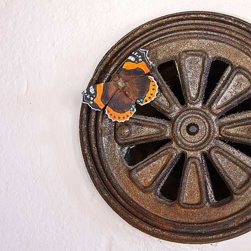 Puinen magneetti Amiraaliperhonen - Red Admiral Butterfly