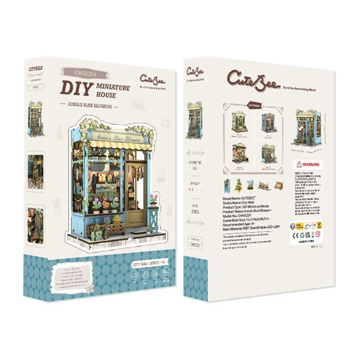 DIY Minimaailma kirjahyllyyn – Anna's Blue Blossom Book Nook