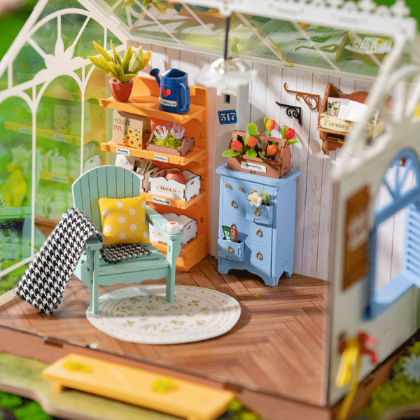 DIY Miniatyyritalo Valkoinen kasvihuone - Dreamy Garden House