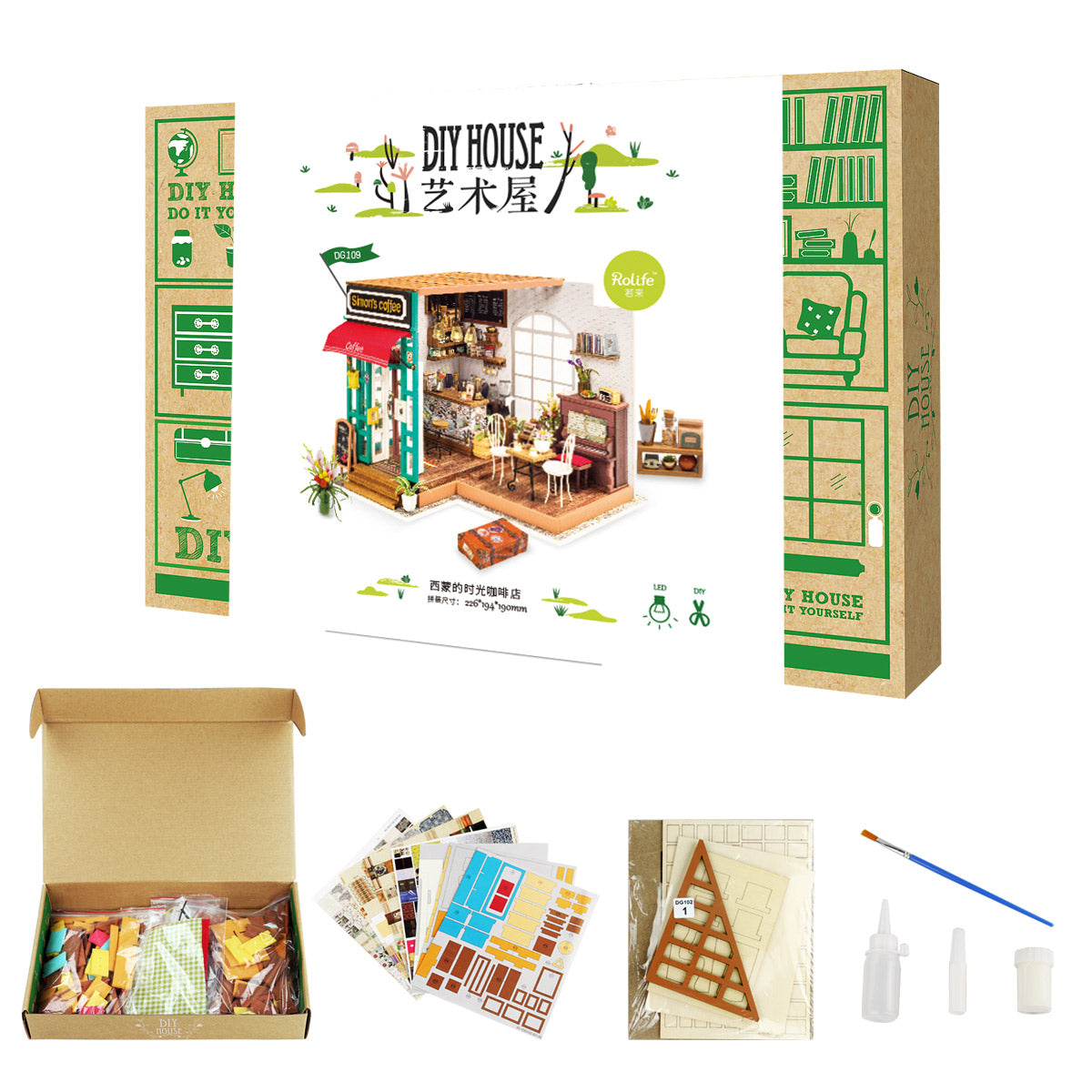 DIY Miniatyyritalo Kahvila - Simon's Coffee