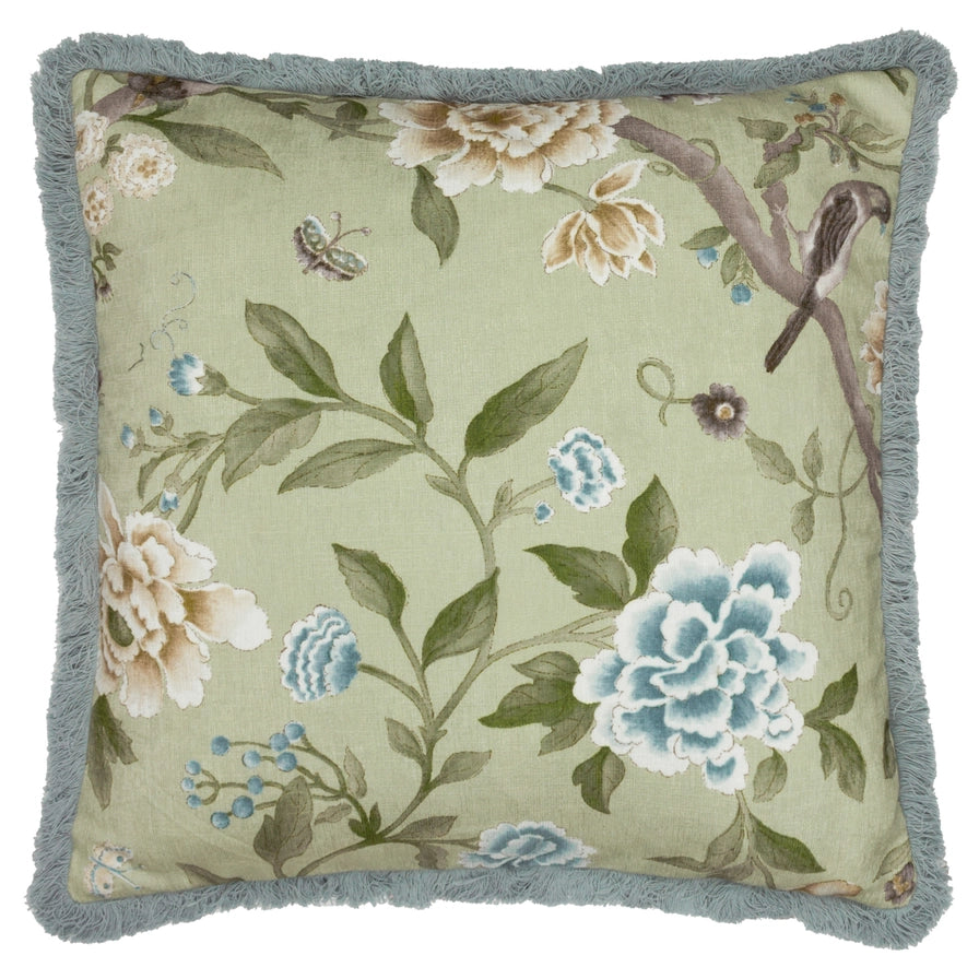 Tyynynpäällinen Porcelain Garden Salvianvihreä 50 x 50 cm