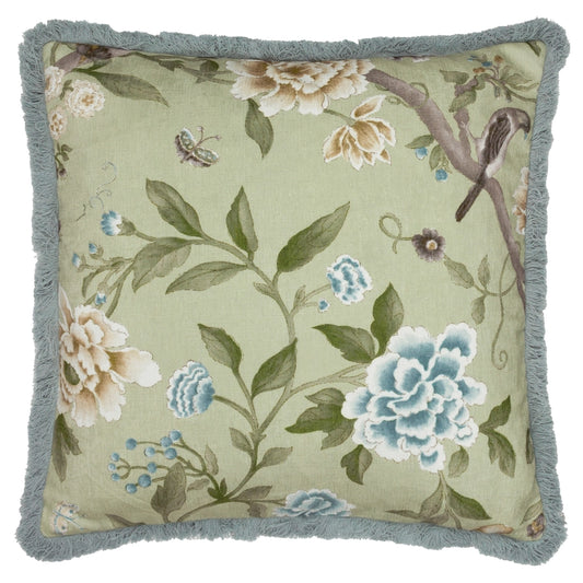 Tyynynpäällinen Porcelain Garden Salvianvihreä 50 x 50 cm