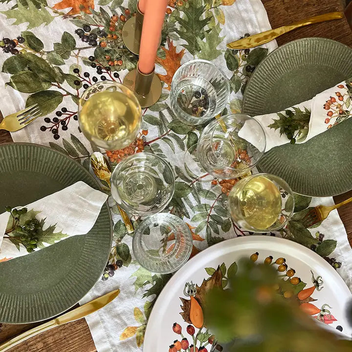 Pellava servetti Autumn - Syksyn lehdet