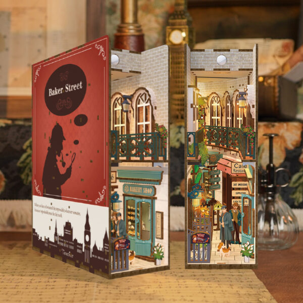 DIY Minimaailma kirjahyllyyn - Baker Street Book Nook